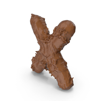 Chocolate Splash Small Letter X PNG & PSD Images