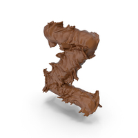 Chocolate Splash Small Letter Z PNG & PSD Images