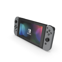 Nintendo Switch with Gray Joy Con PNG和PSD图像