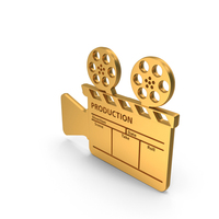 Golden Movie Camera Logo PNG & PSD Images