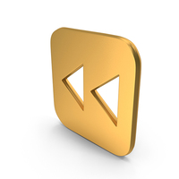 Golden Rewind Symbol PNG & PSD Images