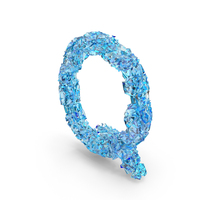 Blue Gems Letter Q PNG & PSD Images
