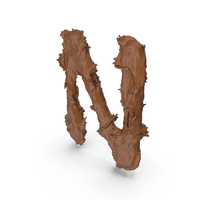 Chocolate Splash Capital Letter N PNG & PSD Images