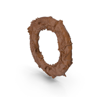 Chocolate Splash Capital Letter O PNG & PSD Images