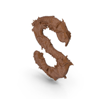 Chocolate Splash Capital Letter S PNG & PSD Images