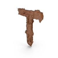 Chocolate Splash Capital Letter T PNG & PSD Images