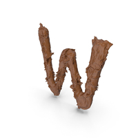 Chocolate Splash Capital Letter W PNG & PSD Images