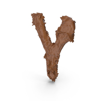 Chocolate Splash Capital Letter Y PNG & PSD Images