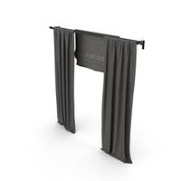 Dark Gray Curtains With Roman Blinds PNG & PSD Images