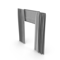 Light Gray Curtains With Roman Blinds PNG & PSD Images