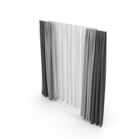 Gray Curtains with Tulle PNG & PSD Images