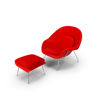 Knoll Womb Chair and Ottoman PNG & PSD Images