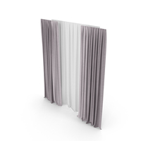 Pink Curtains with Tulle PNG & PSD Images