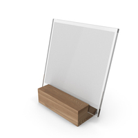 Modern Photo Frame With Wooden Stand PNG & PSD Images