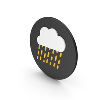 C loud with Rain Icon PNG & PSD Images