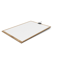 Wood Clipboard With White Sheet PNG & PSD Images
