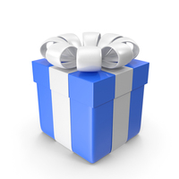 Blue Cartoon Gift Box PNG & PSD Images