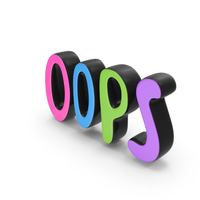 Colorful Oops Phrase PNG & PSD Images