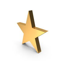 Golden Star Symbol PNG & PSD Images