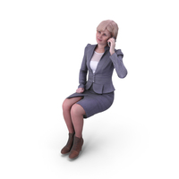 Susan Business Sitting - 3D Human Model PNG & PSD Images