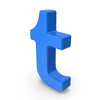 Blue Lowercase Letter T PNG & PSD Images
