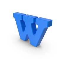 Blue Lowercase Letter W PNG & PSD Images