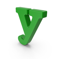Green Lowercase Letter Y PNG & PSD Images