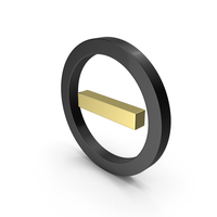Circular Gold & Black Minus Sign PNG & PSD Images
