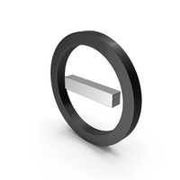 Circular Silver & Black Minus Sign PNG & PSD Images