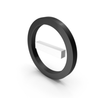 Black & White Circular Minus Sign PNG & PSD Images