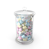 Candy Jar with Marshmallows PNG & PSD Images