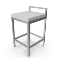 Bar Stool White Canvas PNG & PSD Images