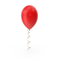Red Balloon With Ribbon PNG & PSD Images