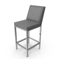 Bar Stool Black Leather PNG & PSD Images