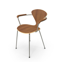 Norman Cherner Metal Leg Arm Chair PNG & PSD Images