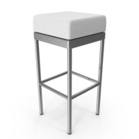 Bar Stool White Canvas PNG & PSD Images