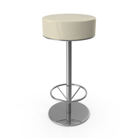 Bar Stool Cream Leather PNG & PSD Images
