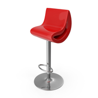 Bar Stool Red Plastic PNG & PSD Images