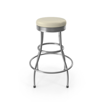 Bar Stool Cream Leather PNG & PSD Images