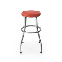 Bar Stool Red Leather PNG & PSD Images