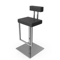 Bar Stool Black Leather PNG & PSD Images