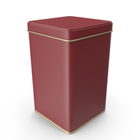 Square Maroon Tin Container PNG & PSD Images