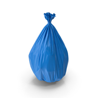 Blue Trash Bag Closed PNG & PSD Images