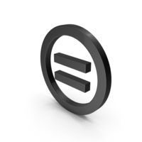 Circular Black Equal To Symbol PNG & PSD Images