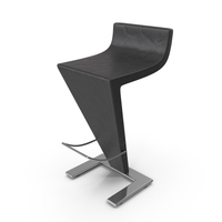 Bar Stool Black Leather PNG & PSD Images