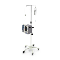 IV Pole With Infusion Pump Turned Off PNG & PSD Images