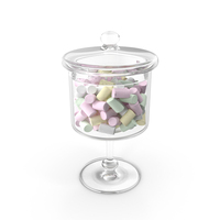 Candy Jar With Marshmallows PNG & PSD Images