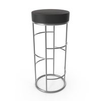 Bar Stool Black Leather PNG & PSD Images