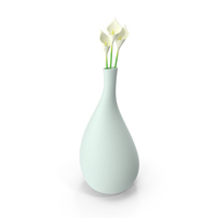 Modern Vase with Flowers PNG & PSD Images