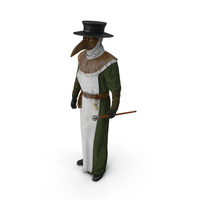 Plague Doctor Standing Pose PNG & PSD Images